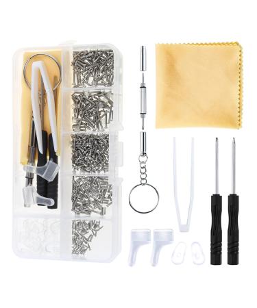 Glasses Screws Repair Kits Completed Eyeglass & Sunglass Fixing Tool for Repair Eyeglass Phones Watches Enduring