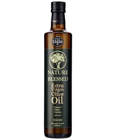Nature Blessed Greek Extra Virgin Olive Oil 500 ml Glass Bottle 500 ml (Pack of 1)