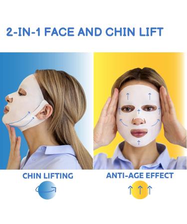 Collagen Face Tightening Mask with Ear Loops - 5 Pack | Hydrating, Brightening & Anti-Aging Formula for Face Lifting - Buy Online on GoSupps.com