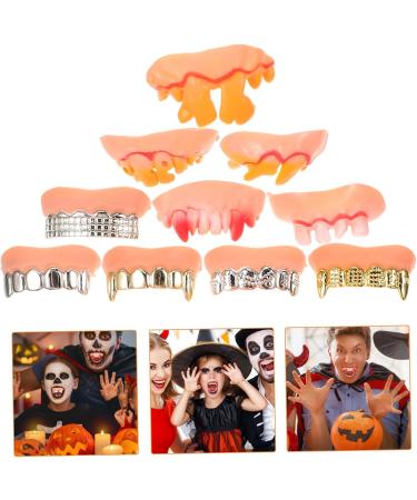 Hapinary 10pc Combie Teeth - Fun Masquerade & Halloween Costume Vampire Teeth Creepy & Funny Horror Props - Buy Online on GoSupps.com