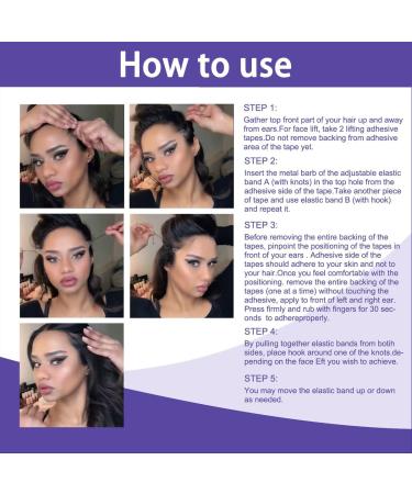 CCAIPU Face Lift Tape Face Lift 3 Invisible Thin Ropes with 40 Instant Lifting Tapes Face Lifting Tape Reduce Double Chin | Tighten Skin | Remove Wrinkles (Color-A) - Buy Online on GoSupps.com