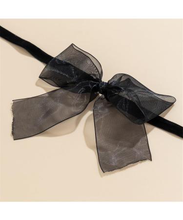 Shop Oralgos Fashionable Black Mains Neck Band with Bow - Elegant Collar Necklace for Women | Stylish Jewelry for a Chic Look - Buy Online on GoSupps.com