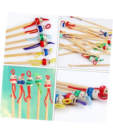 EXQUIMEUBLE Cartoon Ear Cleaner Set 12Pcs Hanging Wooden Wax Removers Random Color Ear Wax Removal Tools for Boys and Girls and Adults - Buy Online on GoSupps.com