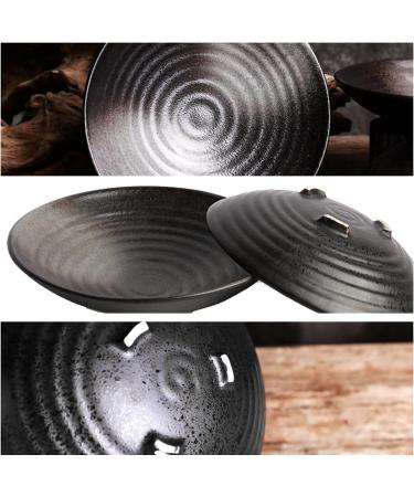 Eggone Japanese Ikebana Kit with Kenzan Needle - 1.57inch Black Flower Frog in 6.7inch Bowl Vase - Buy Online on GoSupps.com