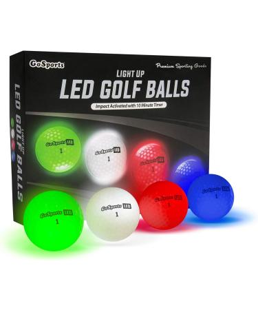 GoSports Light Up LED Golf Balls 12 Pack - Impact Activated with Timer | Glow in the Dark Golf Balls - Buy Online on GoSupps.com