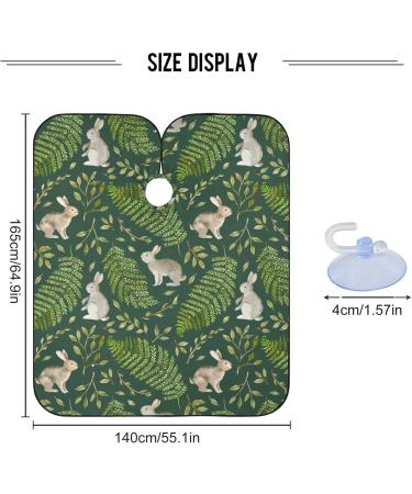 Waterproof Barber Cape - Unisex Cheetah & Rabbits Leaves Hair Cutting Bib for Men | Durable & Stylish - Buy Online on GoSupps.com