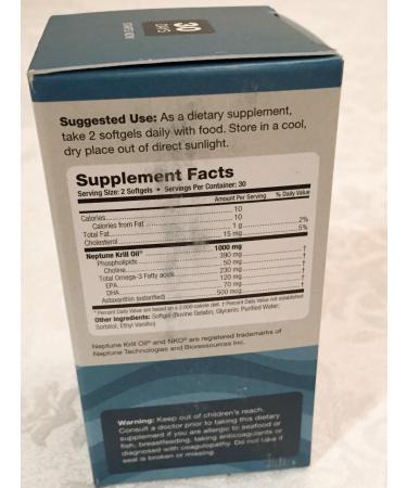 Neptune Krill Oil 1000mg by DailyNutra - High Absorption Omega-3 EPA DHA & Astaxanthin for Healthy Heart  Brain  and Joints - 30 Servings (60 Softgels) - Buy Online on GoSupps.com