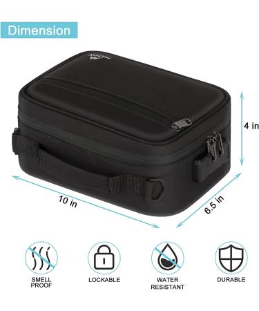 Smell Proof Bag with Combination Lock - Travel Storage Case with Shoulder Strap - Scent Proof Stash Box for Men & Women - Buy Online on GoSupps.com