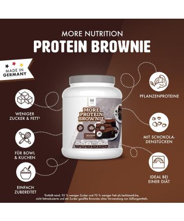 MORE Protein Brownie Mix 600g | Vegan High-Protein Brownies | Quality Tested | Made in Germany - Shop Internationally - Buy Online on GoSupps.com