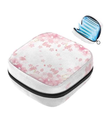 Women's binding bags cherry flowers women's tampon storage bags zip pockets menstrual tie tied bags multi18