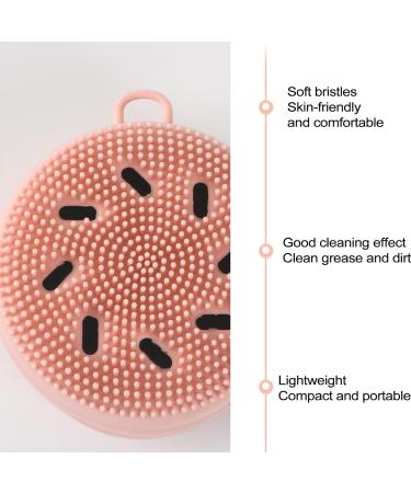 Silicone Facial Scrubber - Super Soft Silicone Face Cleanser with Soft Bristles | Manual Face Wash Scrub for Face Skincare Exfoliator Brush for Cleaning Lvtfco Pink - Buy Online on GoSupps.com