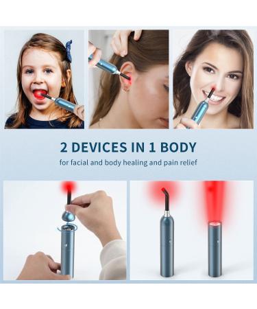 Rotsha Infrared Red Light Therapy Device - Cold Sore & Fever Blister Treatment for Pain Relief - Ideal for Lips, Mouth, Nose, Ears, Joints & Muscles - Health Care Blue - Buy Online on GoSupps.com
