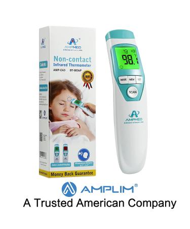 Amplim Non-Contact Infrared Thermometer for Adults & Babies | Medical Grade | Blue Turquoise - Buy Online on GoSupps.com