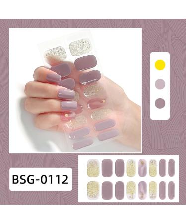 QHHVAIT Semi Cured Gel Nail Polish Stickers Fashion Design Classical Strips Waterproof Adhesive Full Wraps Gel Nail Art Stickers Style Bsg070 - Buy Online on GoSupps.com