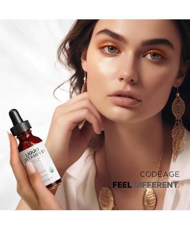 Codeage Liquid Vitamin E+ - USDA-Certified Organic Vitamin E - 2-Month Supply - D-Alpha Tocopherol Acetate Organic MCT Oil Orange Fruit Oil Unflavored Non-GMO Vegan Gluten-Free 2 fl oz - Buy Online on GoSupps.com