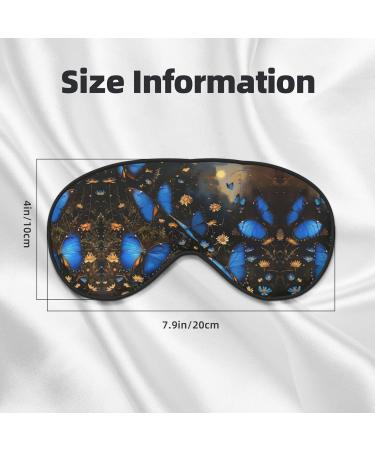 Blue Butterflies Print Double-Sided Eye Mask | Soft Light Blocking Sleep Aid for Enhanced Sleep Quality - Buy Online on GoSupps.com