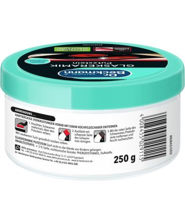 Dr. Beckmann Glass & Ceramic Cleaning Stone - Effective Hob Cleaner with Special Sponge | 250g Pack - Buy Online on GoSupps.com