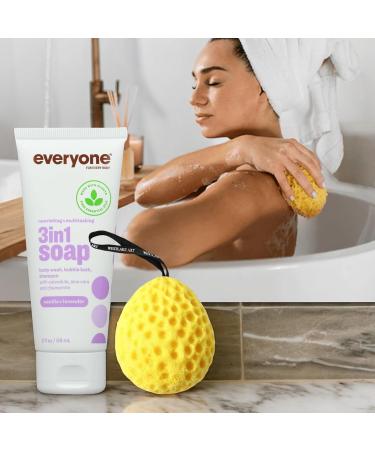 Vanilla Body Wash | 3-in-1 Travel Size Soap Shampoo & Bubble Bath | Calming Lavender Infused | Gentle Cleansers with Bath Sponge | Versatile Cleansing | Ideal for All Skin Types - Buy Online on GoSupps.com