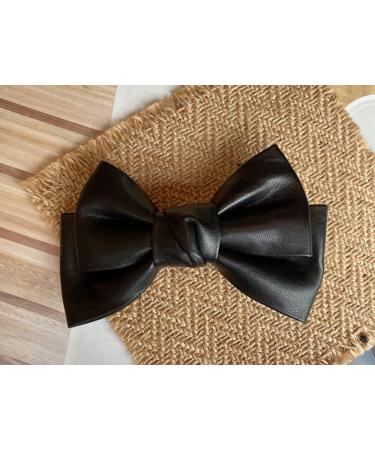 4-Piece Handmade PU Leather Hair Bow Clip Set for Women - Bow Alligator Clips Hair Barrettes - Buy Online on GoSupps.com