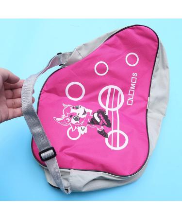 HEALLILY Skating Shoes Bag - Adjustable Shoulder Strap Inline Roller Skate Storage Bag for Kids and Adults (Red/Pink) - Buy Online on GoSupps.com