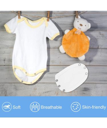 4pcs Aolso Baby Bodysuit Extenders - Maximize Baby Clothes Lifespan | White - Buy Online on GoSupps.com
