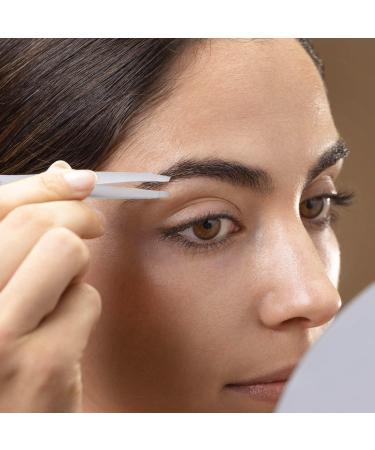 Stainless Steel Slanted Tweezer for Ingrown Hair Removal - Professional Eyebrow, Chin, and Facial Hair Remover - Ergonomic Design for Precision Plucking - Buy Online on GoSupps.com