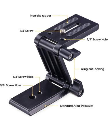 PURAMI Universal Flex Tilt Head Z Mount Bracket with Arca-Swiss Plate for Camera Slider Rig - Compatible with DSLR Canon Nikon Sony - Buy Online on GoSupps.com
