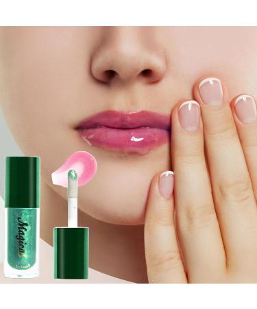  JPSDOWS Colored Lip Oil | Temperature-Control Green Lip Gloss - Glow Green Shimmering and Moisturizing Temperature-Control Lip Tint for the - Buy Online on GoSupps.com