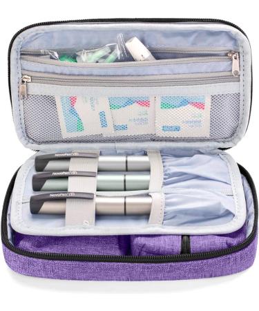Luxja Diabetic Supplies Travel Case - Purple Storage Bag for Glucose Meter & Diabetic Supplies - Buy Online on GoSupps.com