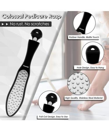 Auxmir 3-in-1 Corneal Remover & Mini Corneal Plane - Double-Sided Stainless Steel Foot Care Tool for Professional Pedicure | International Shipping Available - Buy Online on GoSupps.com
