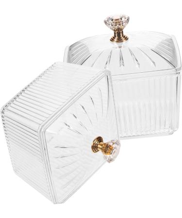 4 Pcs Candied Fruit Refreshment Tray Food Container Clear Tea Container Candy Jar Storage Popcorn 9X9X7.5CMx2pcs Transparentx2pcs - Buy Online on GoSupps.com