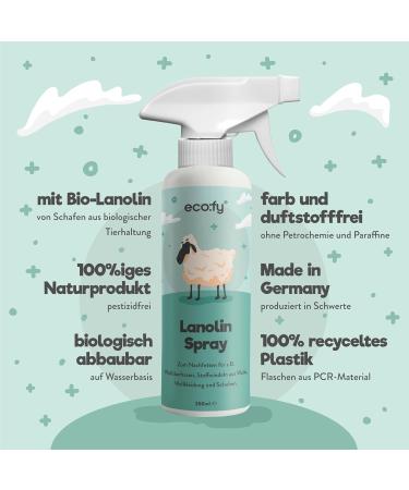 eco:fy Lanolin Spray Liquid Wool Grease Spray for Greasing Wool Clothes Wool Trousers and Wool Shoes Pesticide Free and Organic Sheep Quick Wool Care (500ml) 500 ml (Pack of 1) - Buy Online on GoSupps.com