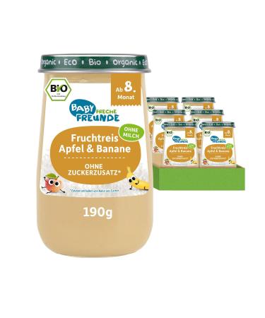 Cheeky Friends Baby Bio Glasses Fruit Train Apple & Banana for babies from 6 months without sugar and additives vegan 6x 190g) - Buy Online on GoSupps.com