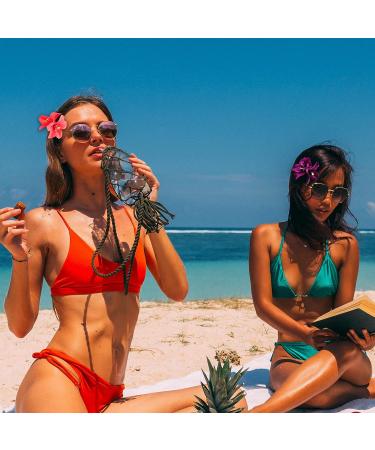 10 PCS Bohemian Flower Hairpins - Hawaiian Hibiscus & Plumeria Hair Clips for Bridal & Holiday - Women's Floral Bobby Pins - Buy Online on GoSupps.com