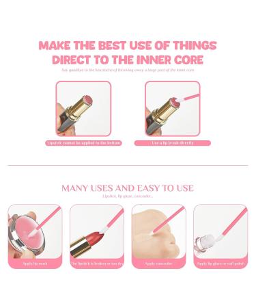Paitok Disposable Lip Brush - 200 Pack Lip Applicators for Lipstick Gloss & Concealer - Pink Makeup Tools for Effortless Application - Buy Online on GoSupps.com