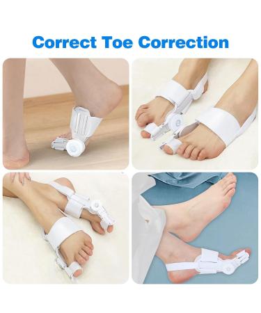 Dukars Bunion Corrector for Men & Women - Adjustable Big Toe Splint for Relief & Orthopedic Hammer Toe Straightener (White) | International Shipping Available - Buy Online on GoSupps.com