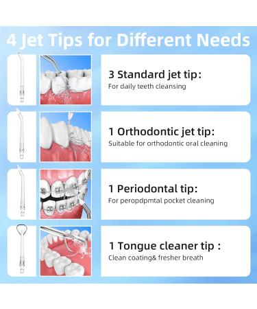 Portable Water Flosser Cordless 300ML Oral Irrigator with 5 Modes 6 Tips IPX7 Waterproof & USB Rechargeable for Home & Travel Black - Buy Online on GoSupps.com