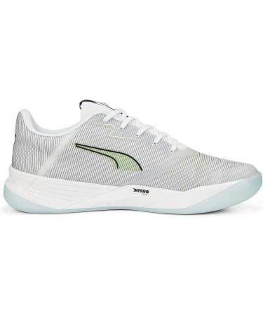PUMA Unisex Accelerate Turbo Nitro II - Hallenturnschuh 41 EU | Puma White Black & Fizzy Light Nitro Blue - International Shipping Available - Buy Online on GoSupps.com