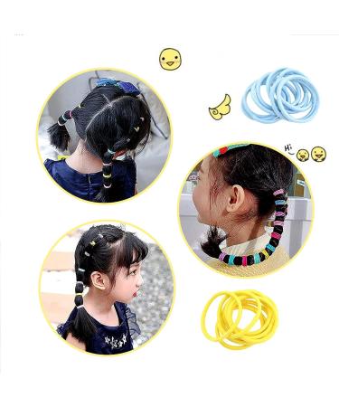 200-Piece Multicolor Elastic Hair Ties for Babies & Girls - 2.5 cm x 0.2 cm Kids Hair Accessories - Perfect for Children - Buy Online on GoSupps.com