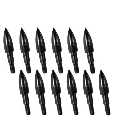 12pcs Archery Arrow Tips 100/125/150/200 Grain Field Tips 5/16 Inch Screw in Bullet Points , Archery Target Crossbow Practice Tip for Arrow Recurve Bow Compound Bow, Hunting Bow Arrow Target Practice 100 grain field points