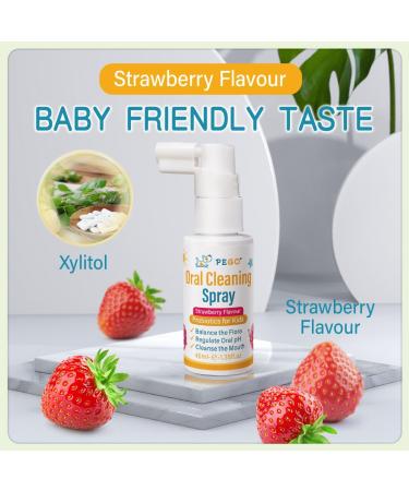 PEGO Kids Oral Spray, Toddler Toothpaste Helper for Cavity Prevention and Fresh Breath, Children Anticavity with Fluoride Free for Newborn to Preschoolers, Kid's Mouth Spray (40ml*1/Pcs) Strawberry 1.35 Fl Oz (Pack of 1) - Buy Online on GoSupps.com