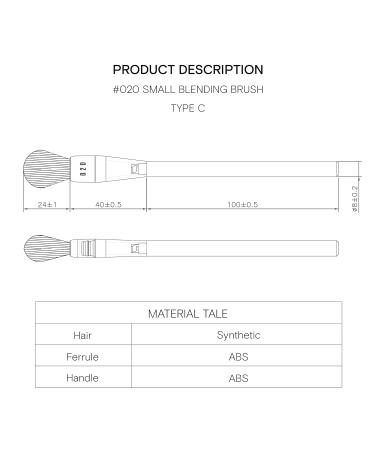 Buy #020 Small Blending Brush | Vegan K-Beauty Makeup Brush for Flawless Application - International Shipping Available - Buy Online on GoSupps.com