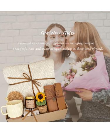 Get Well Gift for Women Sending Sunshine Self Care Package Thinking of You Unique Birthday Gift Baskets for Women Best Friend Sister Mom Teen Girls Wife Girlfriend earth tone - Buy Online on GoSupps.com