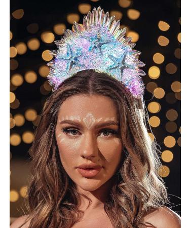 GORTIN LED Light up Headband - Glowing Hair Hoop for Women and Girls | Sparkling Flashing Hairband for Nightclubs, Cosplay, Parties | Starfish Holiday Headwear - Buy Online on GoSupps.com