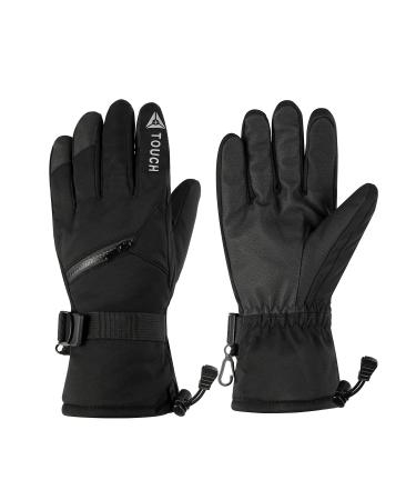 BDZBREN Ski Gloves for Men-Snow Gloves Waterproof Insulated -Extreme Cold Weather Snowboard Gloves Large