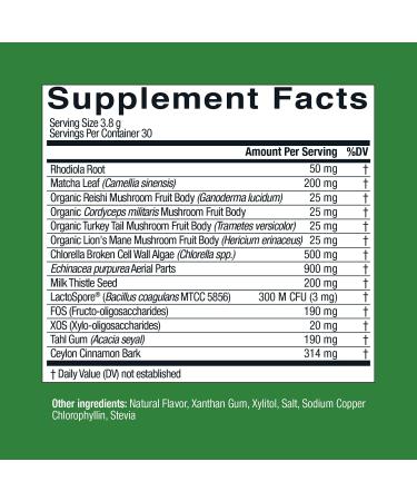 LiveWell Beyond Greens Superfood Powder - Matcha Flavor with Chlorella, Echinacea, Probiotics | Immune Support & Energy Boost - 30 Servings x 2 (4 oz) - Buy Online on GoSupps.com