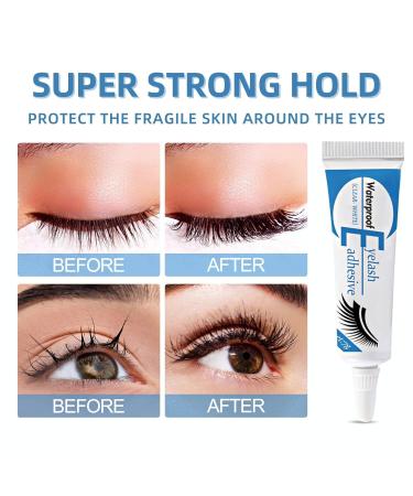 7g Clear Waterproof Eyelash Extension Glue - Strong Bonding Individual Lash Adhesive for DIY Lash Extensions - Buy Online on GoSupps.com