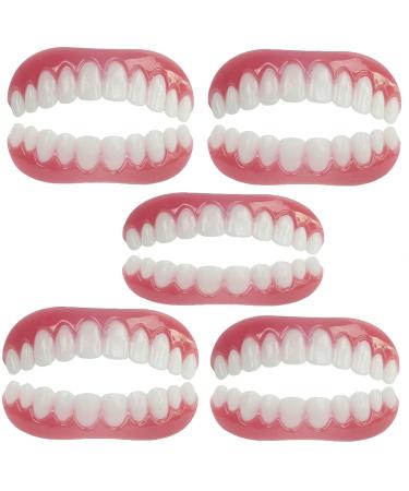 Mxrfactory dentures instant-veers pebble gel provisional denture upper jaw and lower jaw repair your teeth quickly you have a confident smile 5 pairs immediately