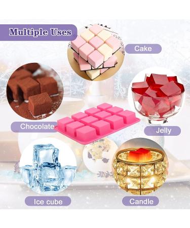 Mity rain Silicone Wax Melts Mold Set - 2pcs 12-Cavity Square Baking Molds for Candle-Making and Scented Wax Melts - Ideal for Baby Food, Chocolate, Truffles, Ganache, Jelly, Candy, Praline - Buy Online on GoSupps.com