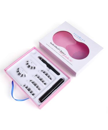 BEPHOLAN DIY Eyelash Extension, 3D Segmented Individual Lash 30 Cluster Volume Lashes Set,Easy To Use,Reusable Home Eyelash Kit,Very Soft,XMZ260 Cluster Lashes Kit-A XMZ260